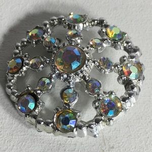 Vintage Faux Stone Silver Tone Brooch/Pin
